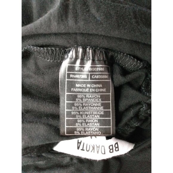 BB Dakota Womens Sz M Black  Romper Jumpsuit One Piece Rayon 3/4 Sleeve Wide Leg - Picture 4 of 5